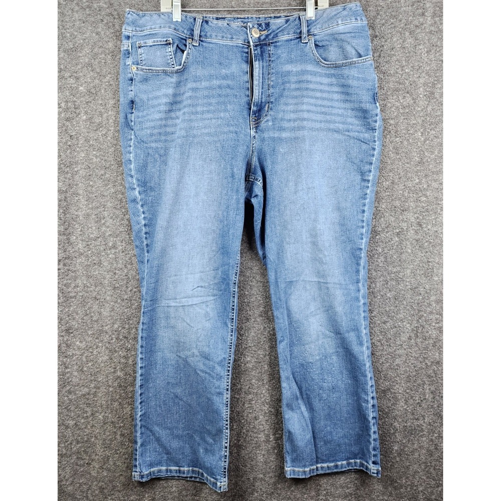 Maurices m jeans Women 20W Blue Excellent Curvy High Rise Straight Leg Denim